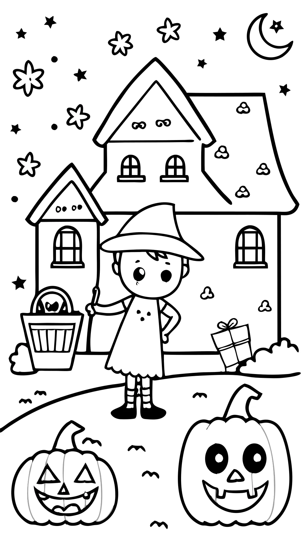 trick or treat coloring pages